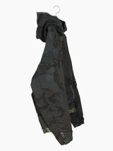 Les Six AW23 Overdyed Padded Camo Hoodie