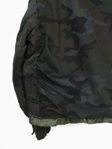 Les Six AW23 Overdyed Padded Camo Hoodie
