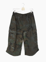 Les Six AW23 Overdyed Camo 3/4 Cargo Shorts