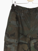 Les Six AW23 Overdyed Camo 3/4 Cargo Shorts
