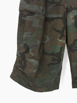 Les Six AW23 Overdyed Camo 3/4 Cargo Shorts