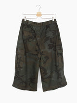 Les Six AW23 Overdyed Camo 3/4 Cargo Shorts
