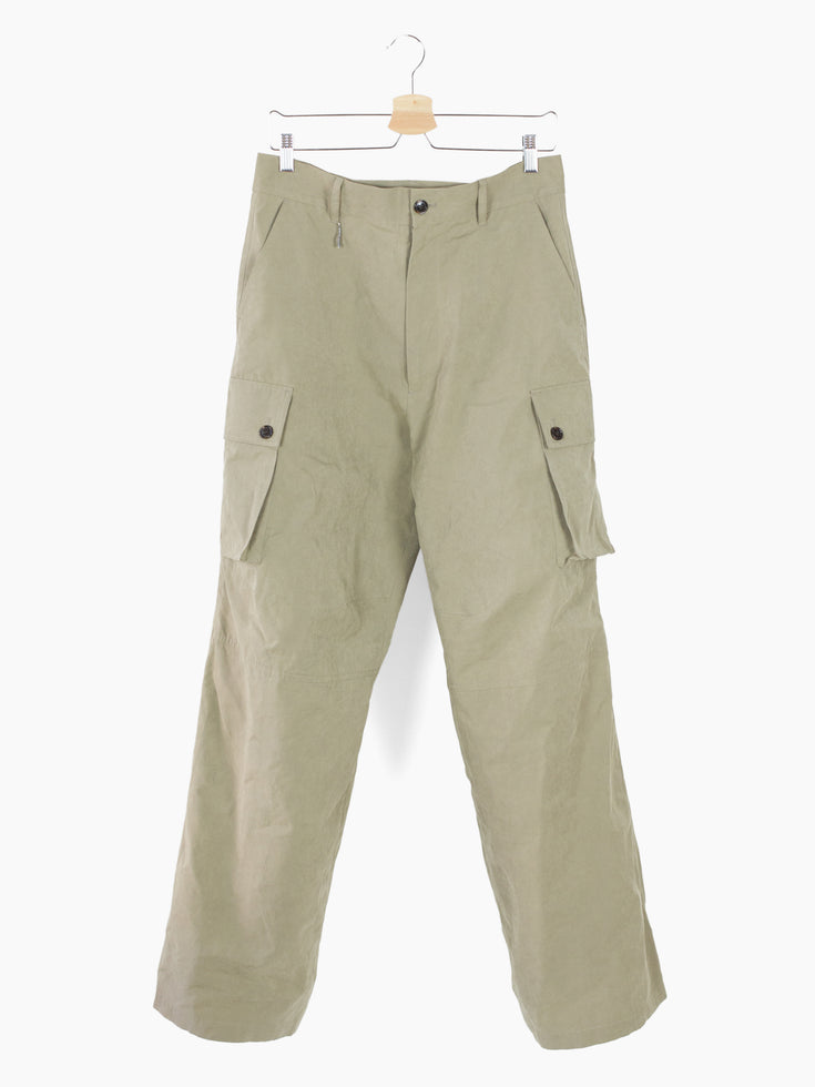 Les Six AW23 Waxed Cargo Pants