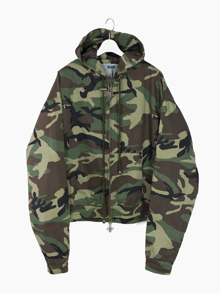 Les Six SS24 Camo Zip Hoodie