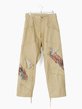 Sulvam SS24 Dragon Embroidery Cargos