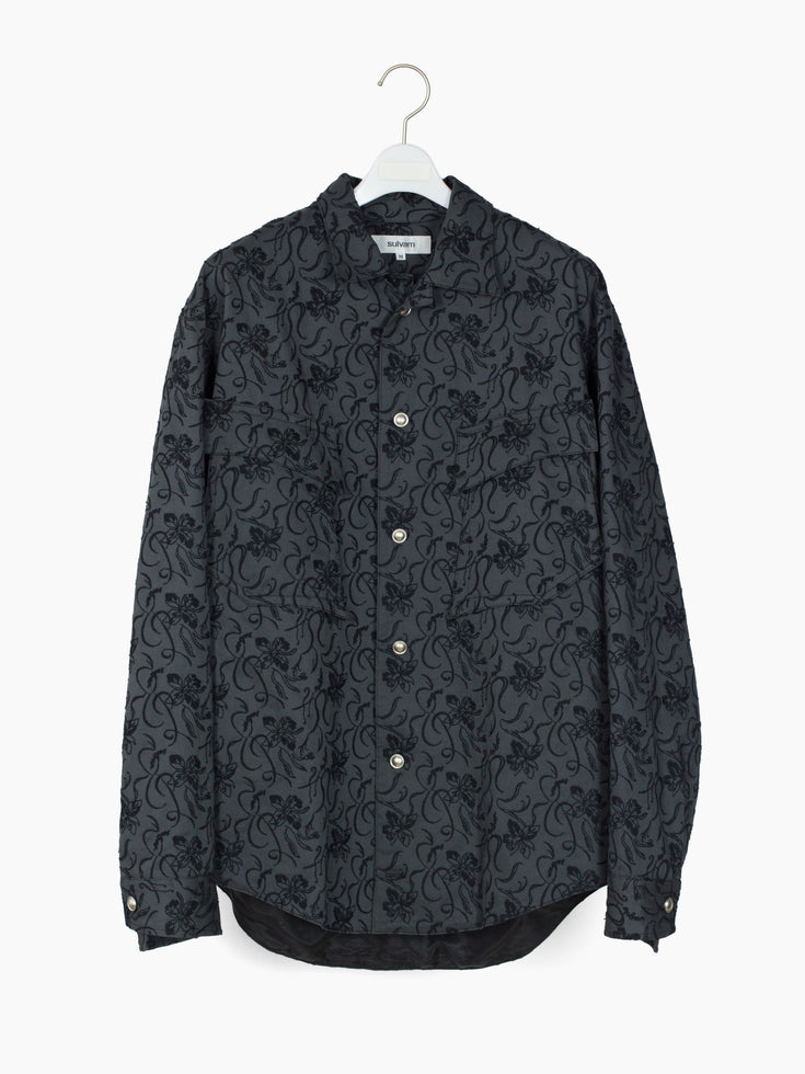 Sulvam SS24 Embroidered Work Shirt