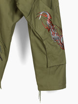 Sulvam SS24 Dragon Embroidery Cargos