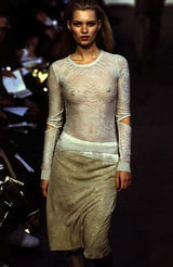 Helmut Lang SS98 Slashed Sleeve Sheer Tee