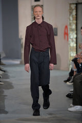 Kiko Kostadinov SS18 00042018 Maroon 'Cubist' Overshirt