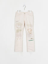 Undercover SS05 64 Gold Stitched Distressed Denim