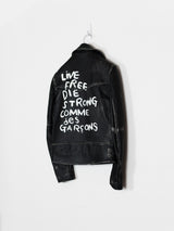 Comme des Garçons x Lewis Leathers Live Free Die Strong Lightning Rider