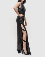 Helmut Lang AW99 Sequined Bondage Astro Gown