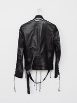 Helmut Lang SS01 Lace Up Corset Leather Jacket