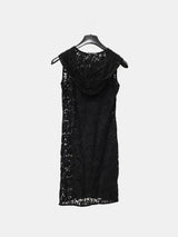 Helmut Lang SS96 Hooded Floral Lace Dress