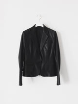 Helmut Lang SS05 Liquid Resin Coated Wool Suit & Skirt