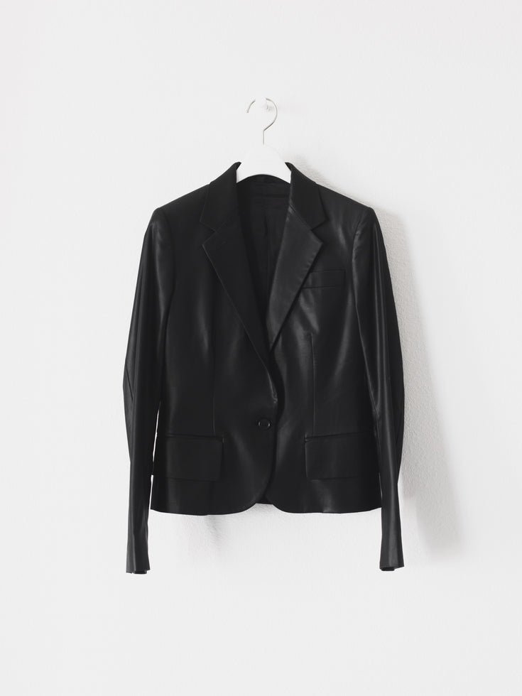 Helmut Lang SS05 Liquid Resin Coated Wool Suit & Skirt