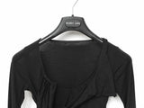 Helmut Lang AW04 Asymmetric Long Sleeve Wool Silk Top