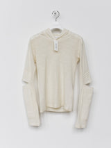 Helmut Lang AW99 Astro Biker Sheer Cutout Hooded Sweater