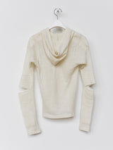 Helmut Lang AW99 Astro Biker Sheer Cutout Hooded Sweater