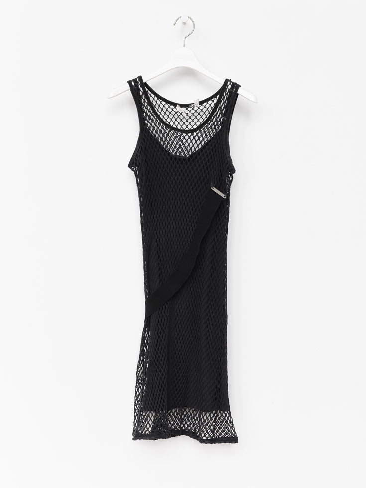 Helmut Lang SS98 Fishnet & Slip Dress