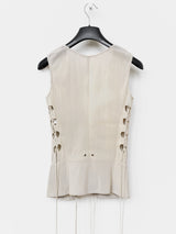Helmut Lang SS01 Lace Up Corset Zip Tank