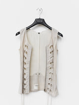 Helmut Lang SS01 Lace Up Corset Zip Tank