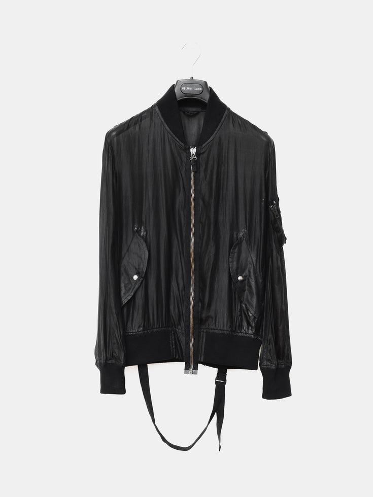 Helmut Lang SS04 Transparent Silk Bondage MA-1 Bomber