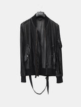 Helmut Lang SS04 Transparent Silk Bondage MA-1 Bomber