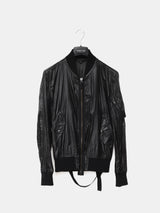 Helmut Lang SS04 Transparent Silk Bondage MA-1 Bomber