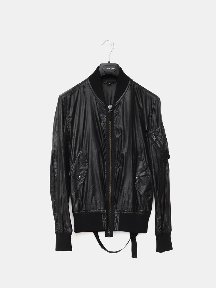 Helmut Lang SS04 Transparent Silk Bondage MA-1 Bomber