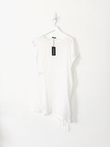 Ann Demeulemeester Georgia White Sheer Silk Side Tie Dress