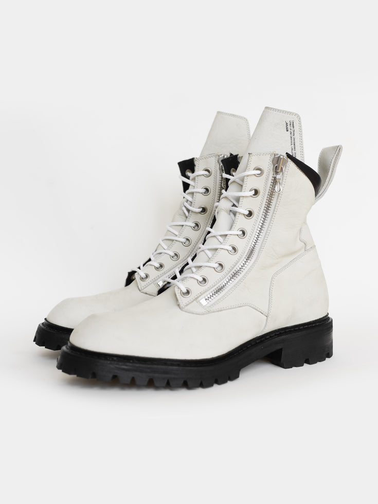Julius SS19 Ivory Combat Boots