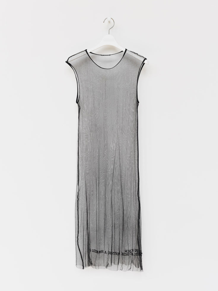 Ann Demeulemeester SS00 Patti Smith Beaded Sheer Dress