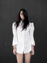 Yohji Yamamoto Offset Open Shoulder Shirt