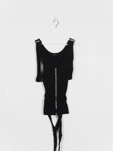Ann Demeulemeester 00s Bondage Strap Zipper Tank