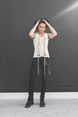 Helmut Lang SS01 Lace Up Corset Zip Tank