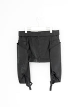 Ann Demeulemeester SS04 Kangaroo Leather Paneled Garter Skirt