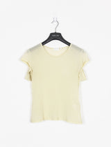 Helmut Lang SS98 Slashed Sleeve Sheer Tee