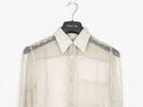 Helmut Lang SS02 Transparent Silk Striped Button Shirt