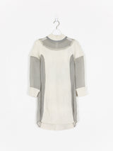Undercover AW07 Wool Knit & Silk Paneled Mock Neck Dress