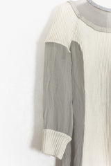 Undercover AW07 Wool Knit & Silk Paneled Mock Neck Dress