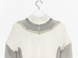 Undercover AW07 Wool Knit & Silk Paneled Mock Neck Dress