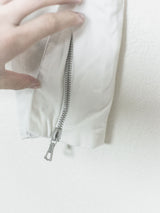 Dries Van Noten White Ankle Zip Biker Pants