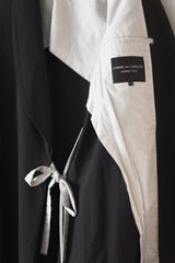 Comme des Garçons Homme Plus Shawl Collar Waist Tie Coat