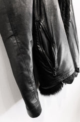 Helmut Lang Fur Lined Lambskin Jacket