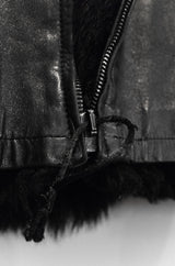 Helmut Lang Fur Lined Lambskin Jacket