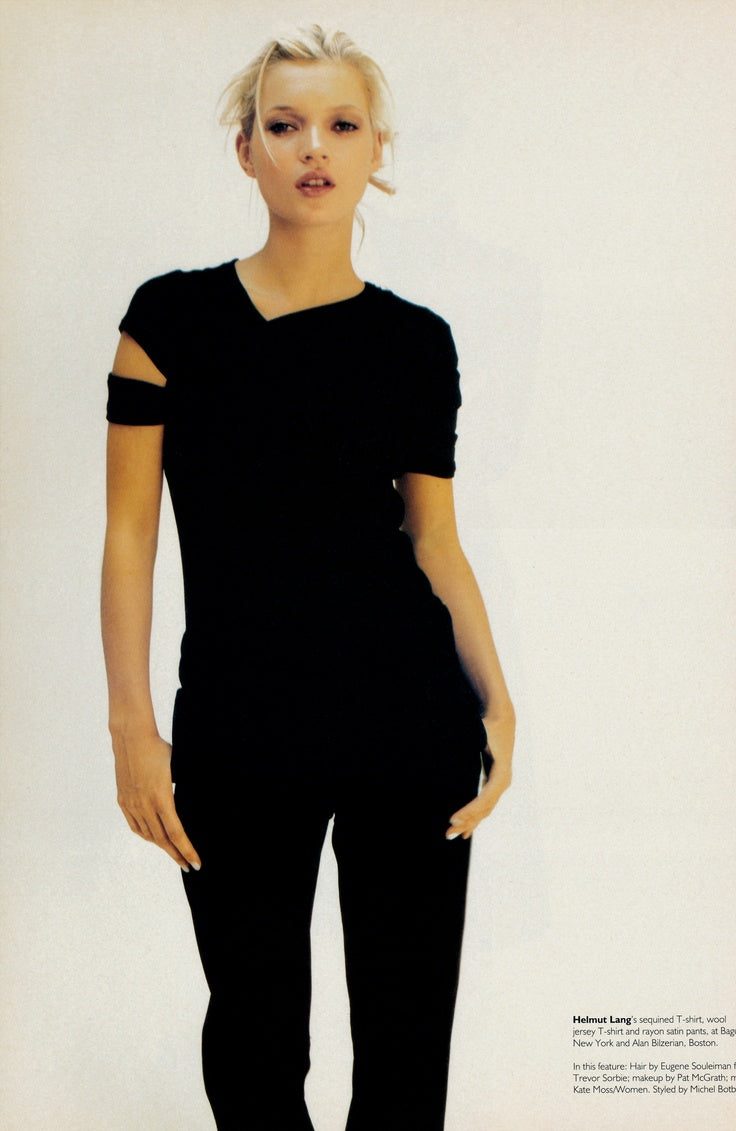 Helmut Lang SS98 Slashed Sleeve Sheer Tee