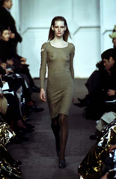 Helmut Lang SS98 Slashed Sleeve Sheer Tee