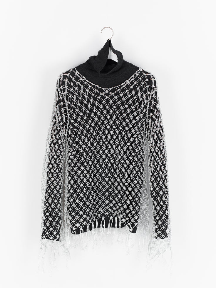 Number (N)ine SS04 Metallic Macramé Top