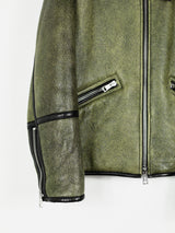 Our Legacy AW17 Shearling Flight Jacket Citron Rips